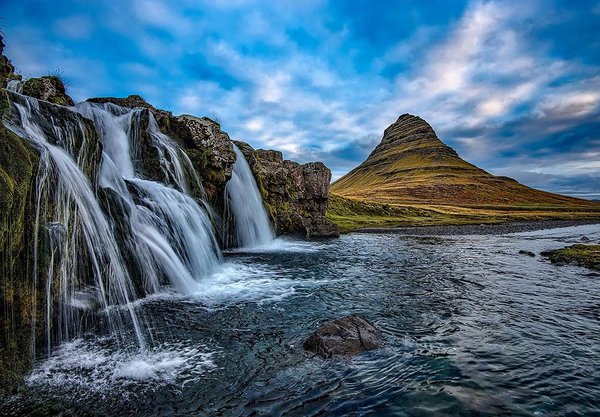 Island Aufkleber Themenwelt Wasserfall