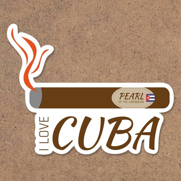 Aufkleber "I love Cuba"