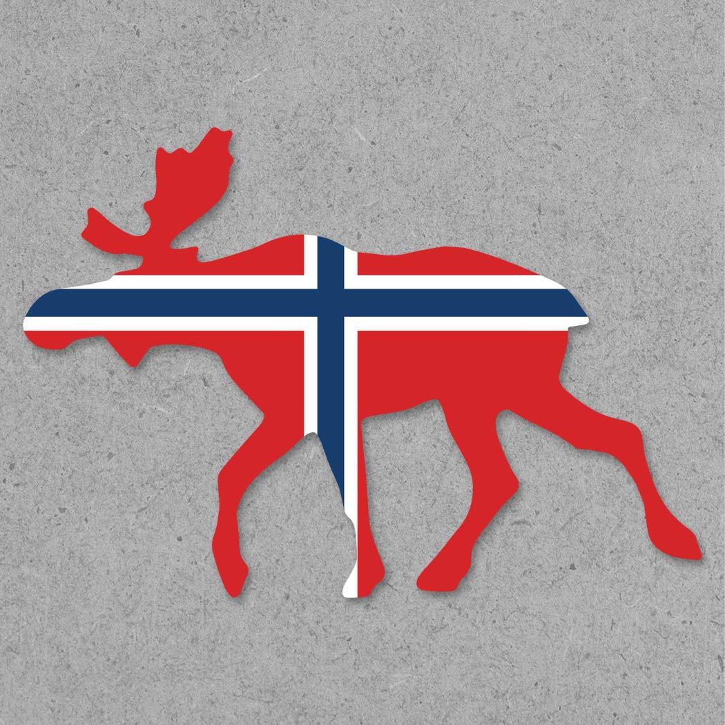 Artimagen Aufkleber Wackelflagge Norwegen Medium 80x60mm