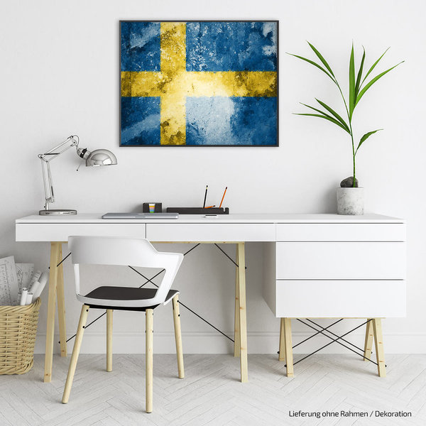 Poster "Schweden Flagge"