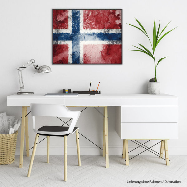 Poster "Norwegen Flagge"