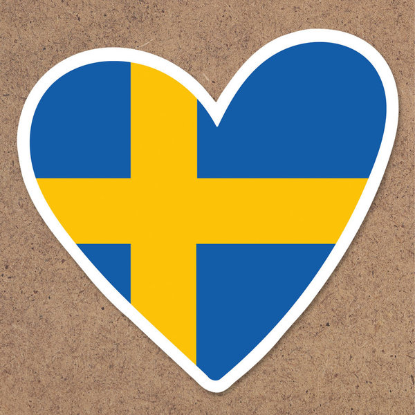Aufkleber "Schweden Herz"