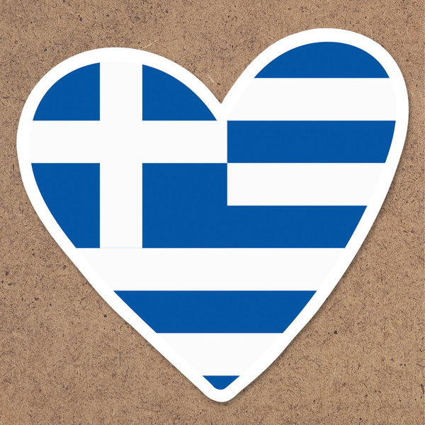 Aufkleber "Griechenland Herz"